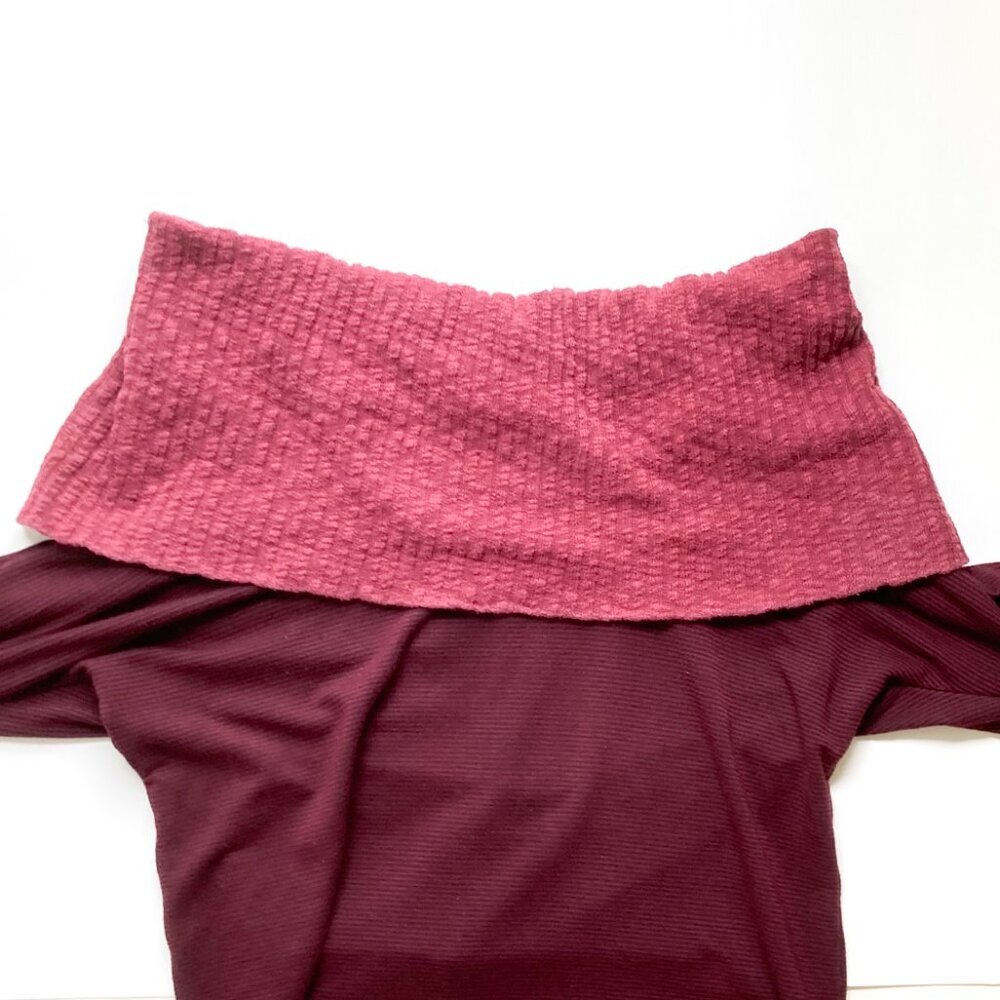 Michael Stars Thermal Knit Cowl Neck T-Shirt - Picture 6 of 10